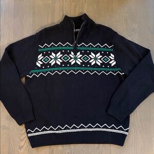 Chaps Black‎ Half-Zip Men’s Sweater. Size XL